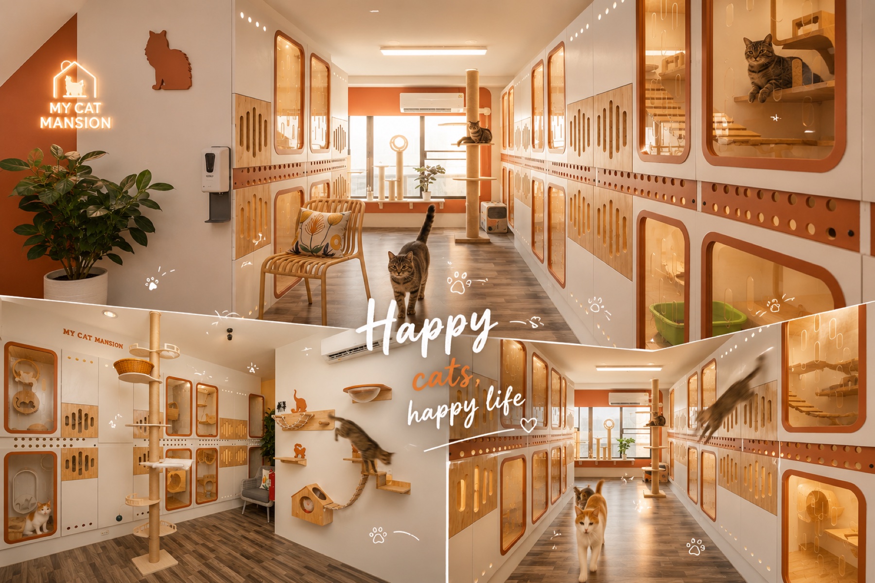 บรรยากาศจริงภายในโรงแรมแมว My Cat Mansion